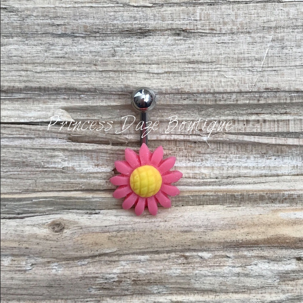 Pretty Flower Belly Button Ring